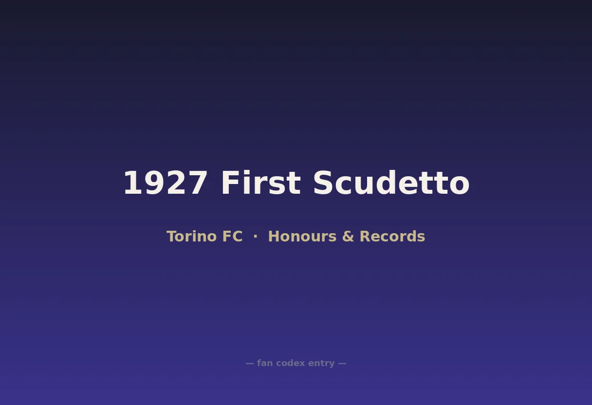 1927 First Scudetto
