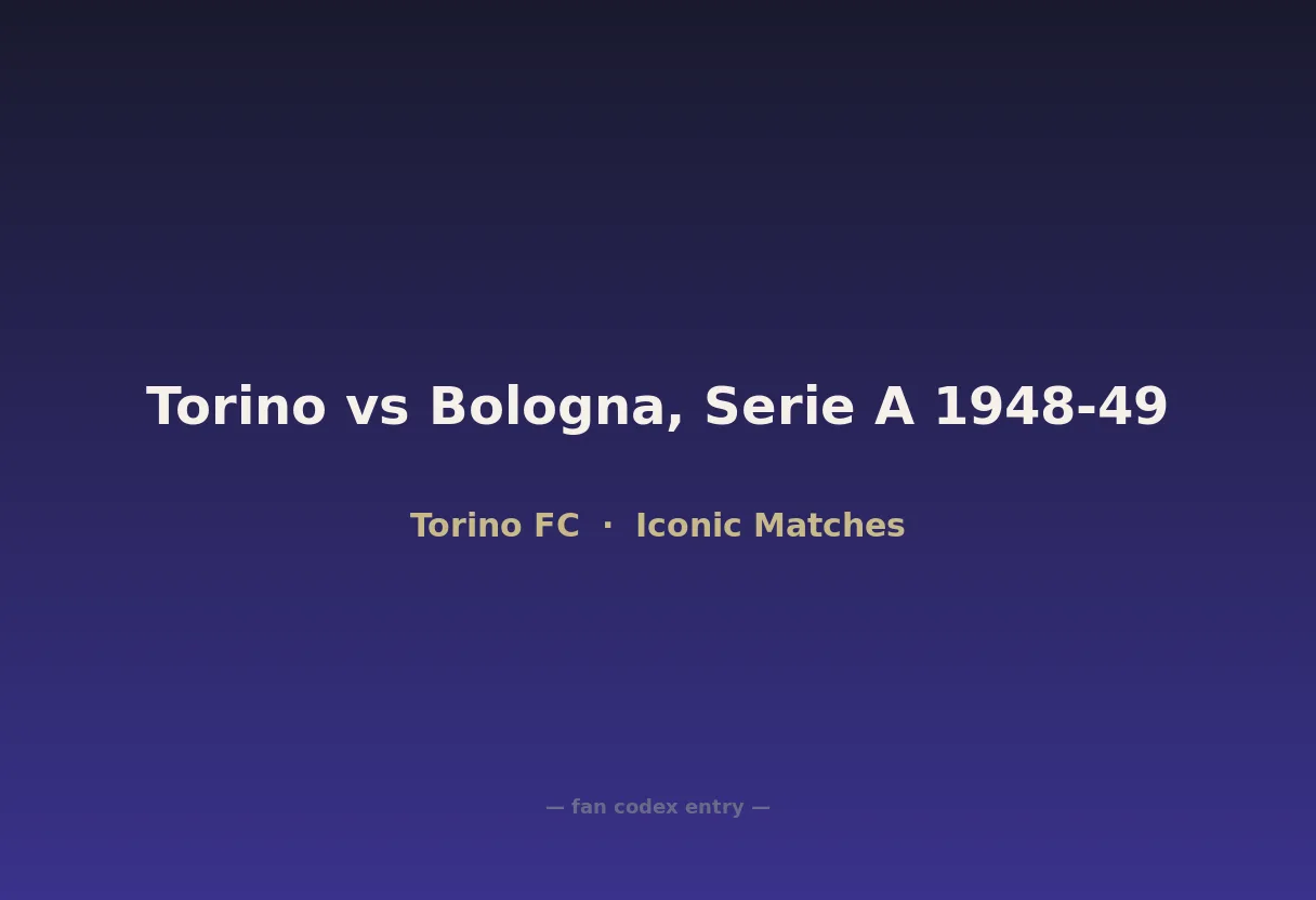 Torino vs Bologna, Serie A 1948-49
