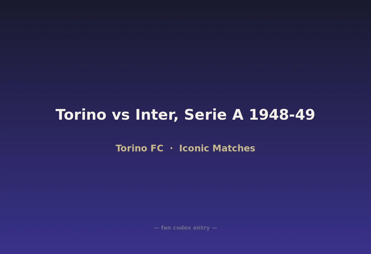 Torino vs Inter, Serie A 1948-49