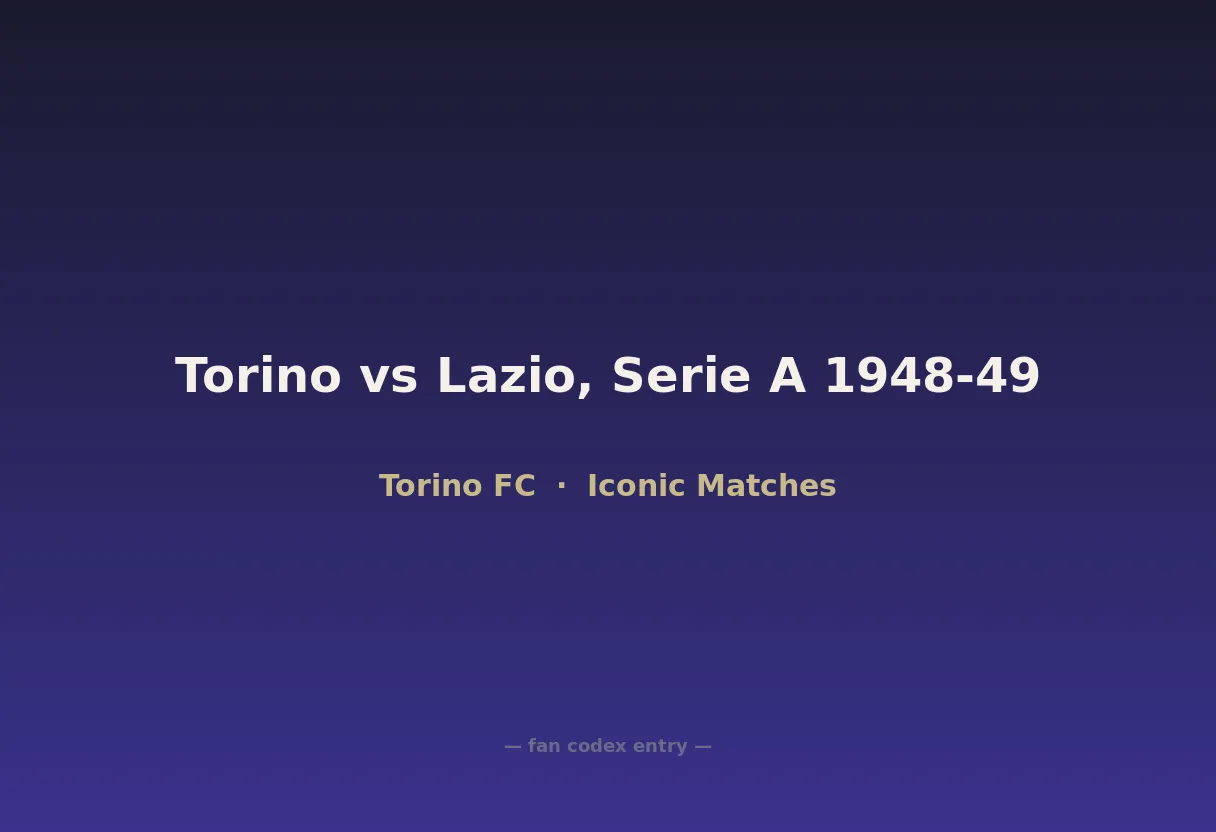 Torino vs Lazio, Serie A 1948-49